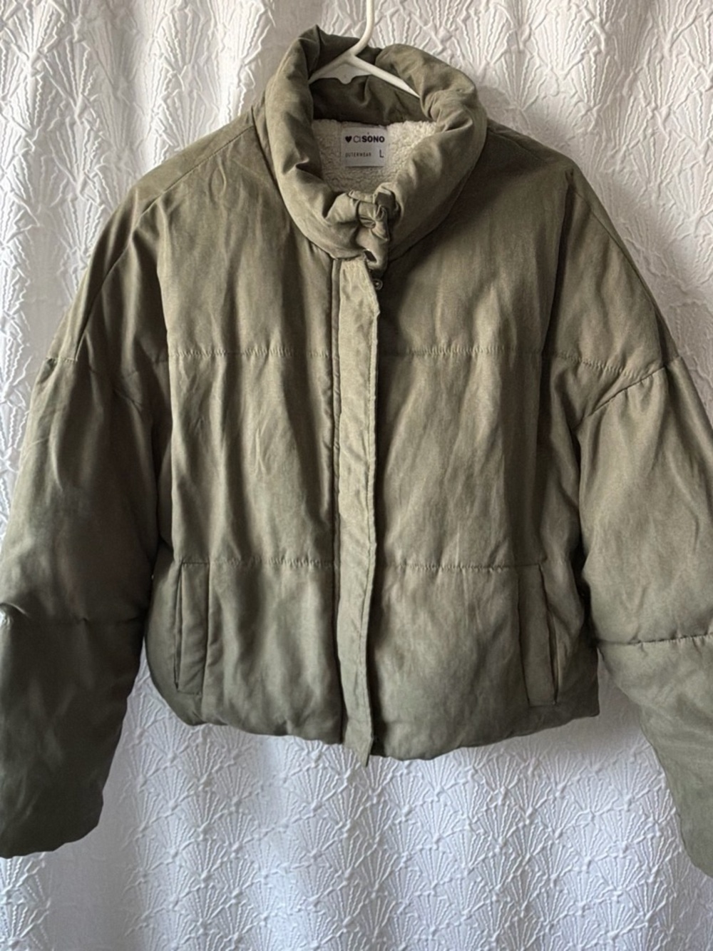 Ci Sono Olive Puffer Jacket